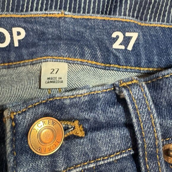 J.Crew Demi Boot Jeans Womens 27 Lantern Wash Crop Raw Hem Boho Casual Modern - Picture 5 of 12